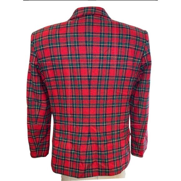 Norton McNaughton Shorts Suit 2 Pcs Blazer/Shorts Red/Green Tartan Sz. 8 Vtg - Picture 7 of 15